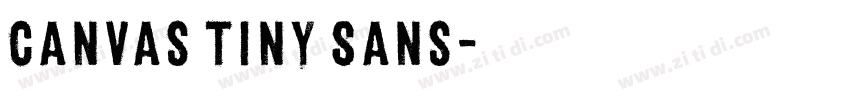 Canvas Tiny Sans字体转换 Canvas Tiny Sans字体转换